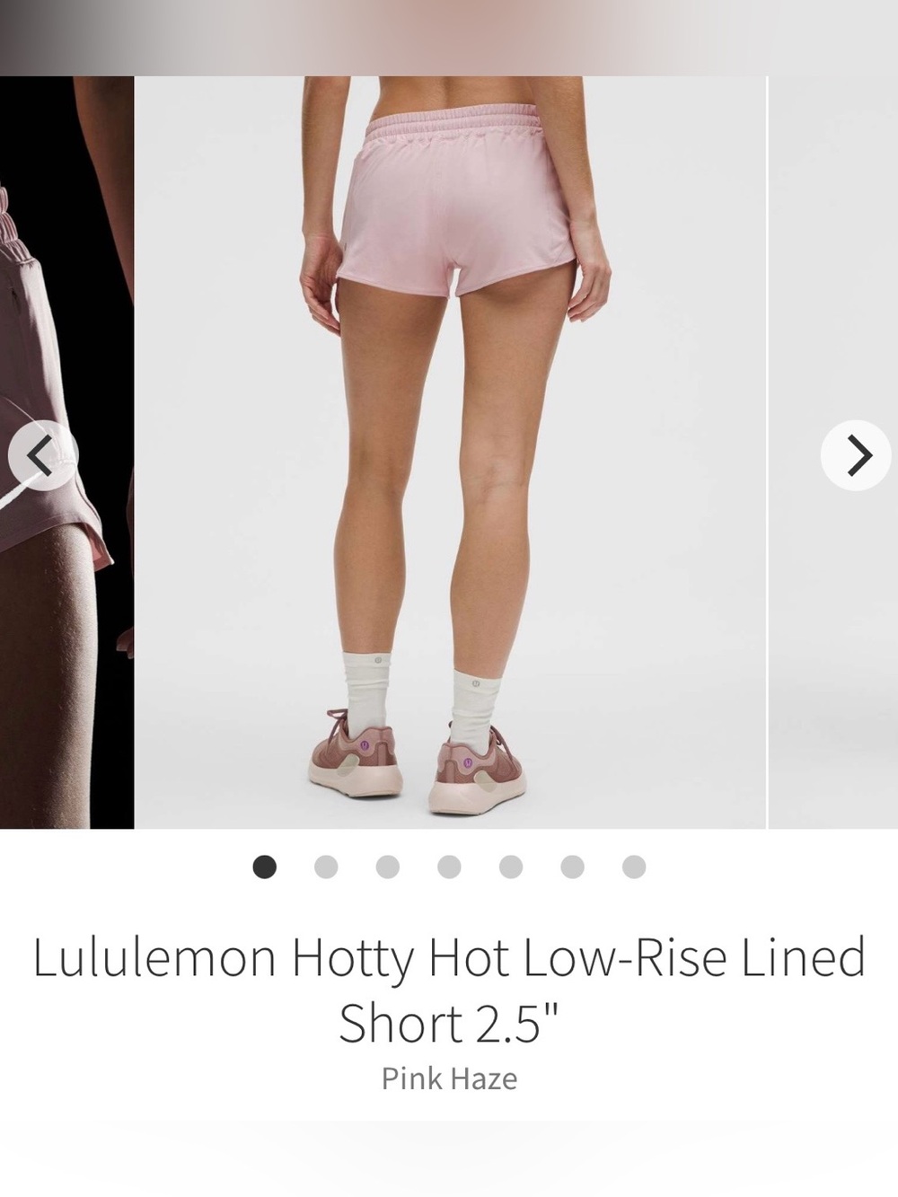 Lululemon Hotty Hot Low-Rise Lined Shorts - Pink Haze
Size 6